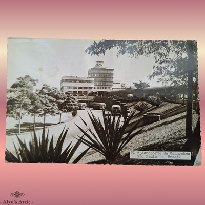 Flughafen Congonhas Sao Paulo Brasilien - Postkarte 1961 s/w