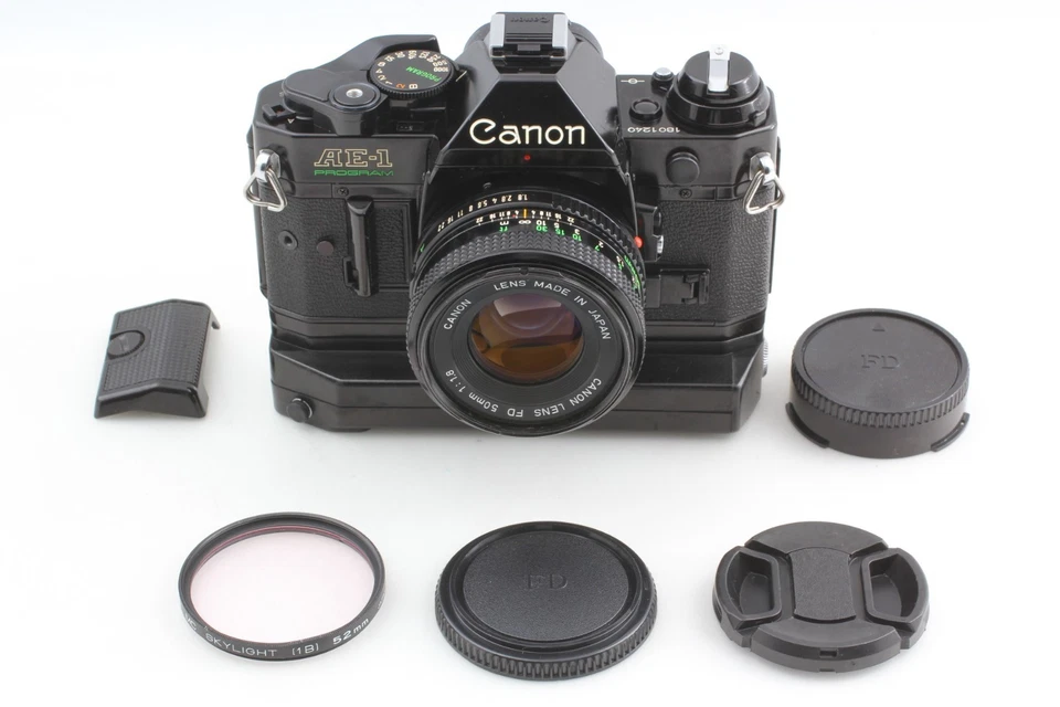 【NEAR MINT】 Canon AE-1 Program A2 Black SLR New FD NFD 50mm F/1.8 From JAPAN - Bild 3 von 4