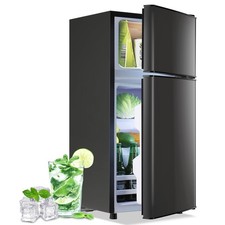 Compact Mini Refrigerator 2.4 Cu.Ft Freezer Dorm Fridge Gray DEMULLER Small