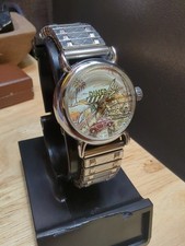 Vintage Tali Bubble Wind Up Watch DINER DIAL W/ BOUNCING BUG CAR WORKS !!