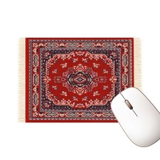 Red Carpet Style Mouse Pad, Persian Design, Comfortable, Durable, Office Use