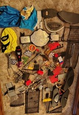 WWE USED Huge Jakks Mattel Action Figure Accessory Lot Jazwares Wrestling Elite