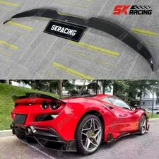 Dry Carbon Fiber Rear Trunk Wing Lip Spoiler For Ferrari F8 Coupe Spider 2020-24