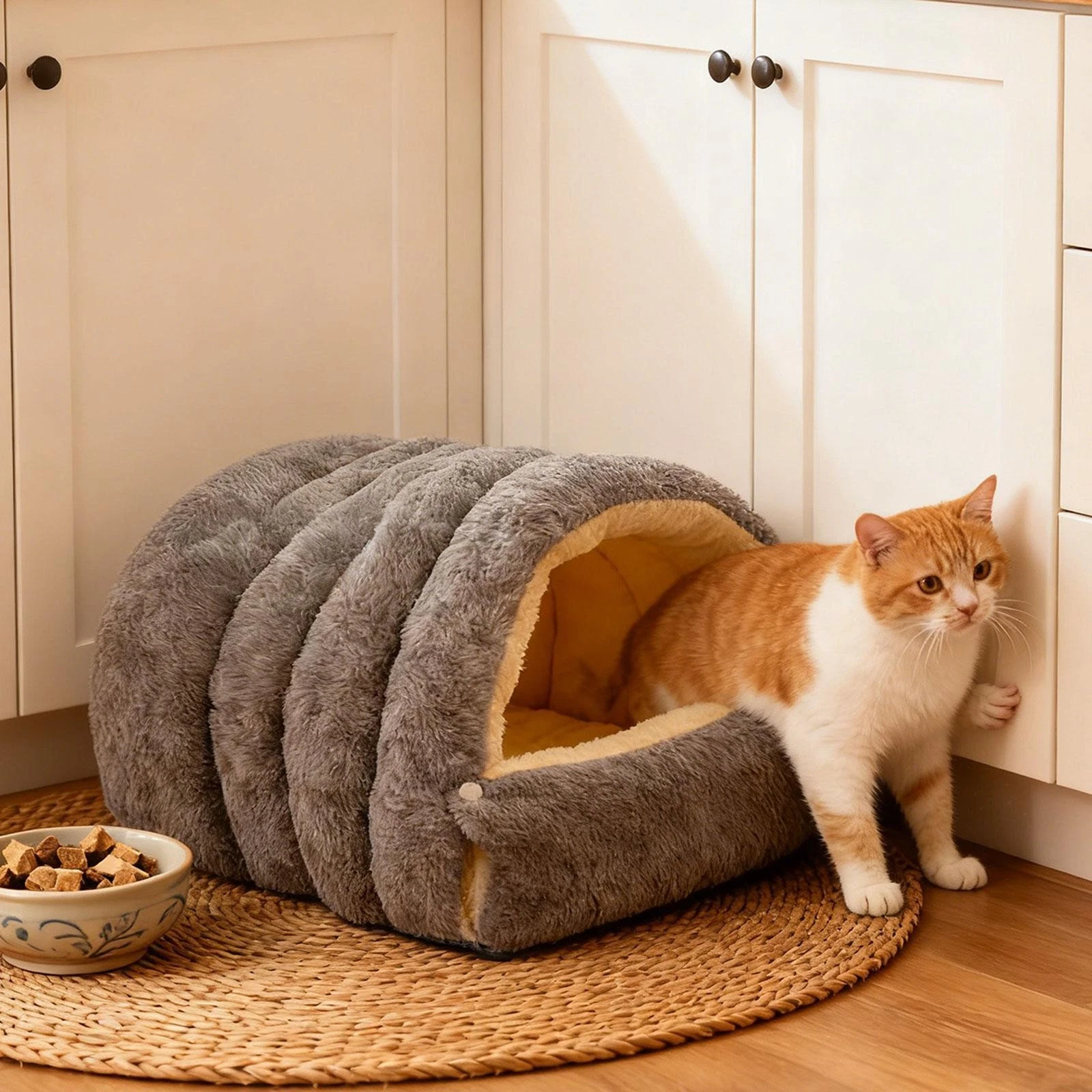 Cat Bed, Pet Bed, Washable Hideout, Comfortable Winter Sleeping Bag for Cats to