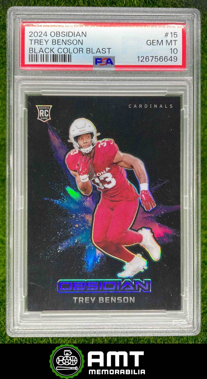 Trey Benson Panini Obsidian Black Color Blast #15 Base