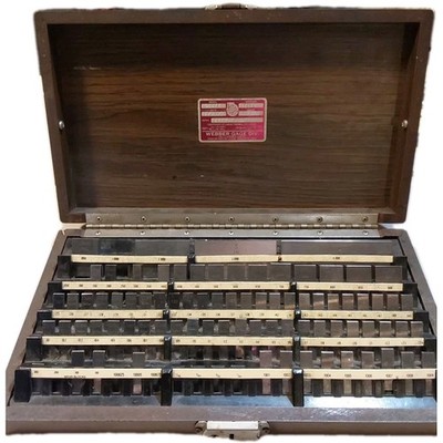 Lot of Starrett Webber RS81A1  Gage Block Set & Case