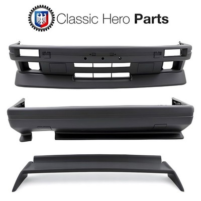 BMW E30 M3 Front & Rear Bumpers + M3 Evo Rear Spoiler ABS Plastic 325i 325is