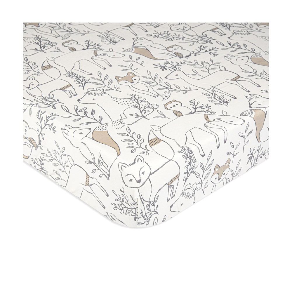 Crib Sheet, Woodland Animal Crib Sheets & Sheets, 100% Cotton Crib Sheets for...