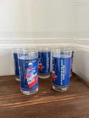 5er Set Pepsi Max André Agassi Gläser / Maximaler Geschmack ohne Zucker