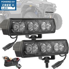 2x For Polaris Xpedition Adv-5 6 Cree Led Light Bar Spot Pods Plug Play Wiring