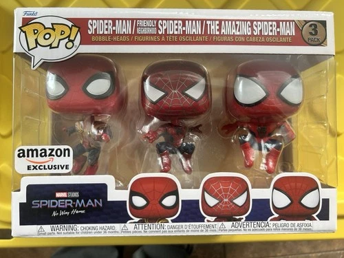 Funko Amazon Exclusive Marvel Spider-Man No Way Home Pop! Vinyl 3-Pack Figures