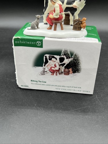 Dept 56 Milking The Cow Figurine New England Christmas Village Mint in Box - Picture 2 of 6