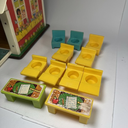 Vintage Fisher Price Scuola Casa 1971 Little People Giocattolo Accessori Lettere ABC - Foto 9 di 21