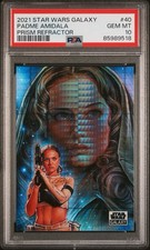 2021 Topps Chrome Star Wars Galaxy Padme Amidala PRISM Refractor /75 PSA 10