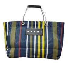MARNI Market Tote bag in poliestere navy, borsa in nylon