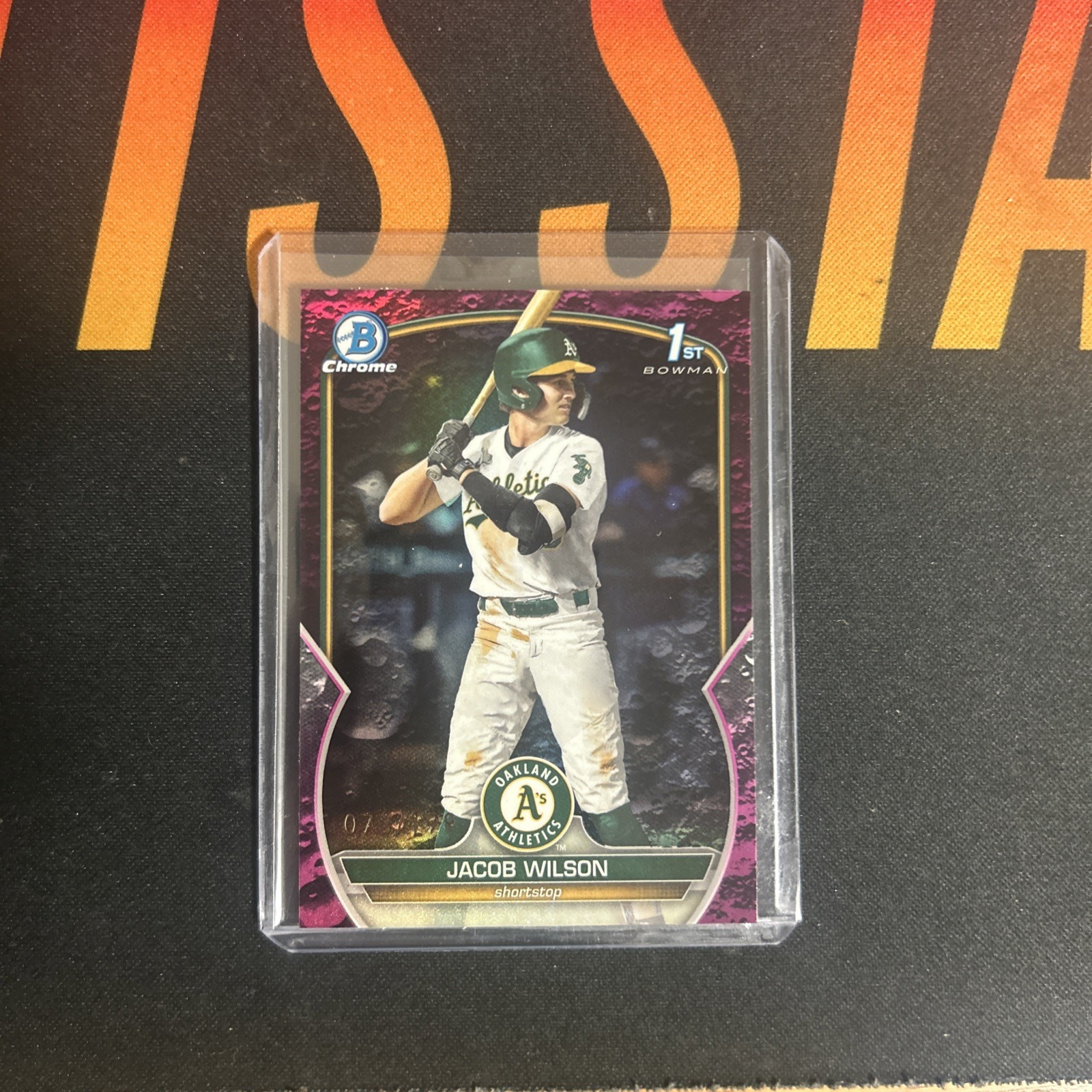 Jacob Wilson 2023 Bowman Chrome #BDC-121 Lunar Fuchsia Refractor 73/199 A's 1st