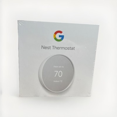 Google Nest Thermostat Snow NEW Sealed Smart Wi Fi Thermostat UPC 193575007649