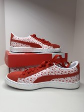 New PUMA Suede x Hello Kitty Collab 50th Anniversary Bright Red 2018 Sz W 8 6.5Y