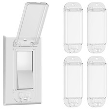 4 Light Switch Guard Cover, Baby Proof Wall Switch Cover Guard for Rocker Lig...