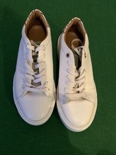 Ted Baker Women Size 4 White Leather VGC Minimal Wear Very Comfortable Trainers