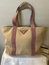 PRADA Canapa Tote Bag With Authenticity Card