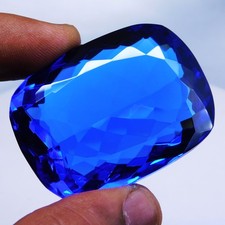255.75 Ct Natural D'Block Tanzanite Blue Cushion Cut Certified Loose Gemstone