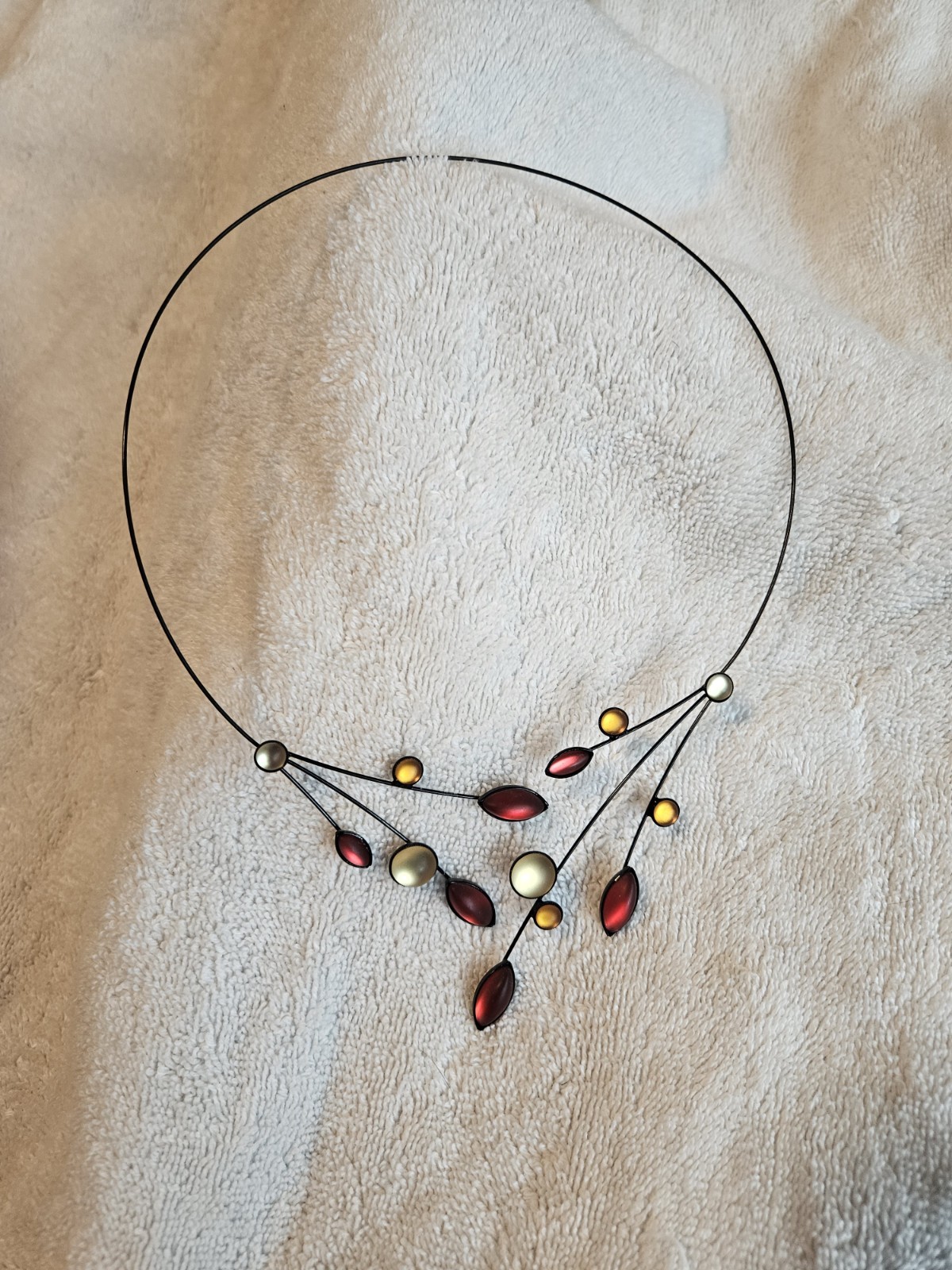 Kristina Collection Autumn Leaves Wire Necklace