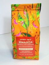 Trader Joe's RWANDA SmallLot Coffee MEDIUM ROAST 100 ARABICA WHOLE BEAN COFFEE