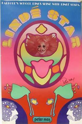 Peter Max, Linde Star, Poster Mit Tinte Zeichnung, Unterzeichnet IN Tinte