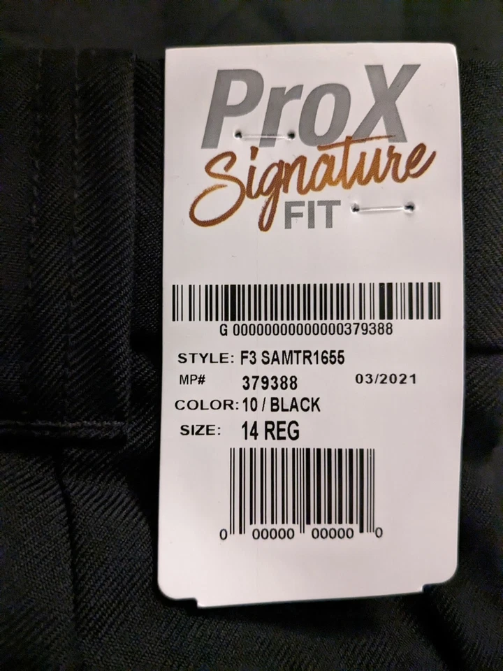 Flying Cross BLACK Uniform Pants Women's 14 REG NWT No Hem Supercrease ProX Fit - Image 2 of 4