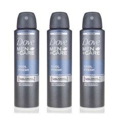3 Pack Dove Men  Care Cool Fresh 48 HR Antiperspirant Deodorant Spray 150ml