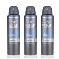 3 Pack Dove Men + Care Cool Fresh 48 HR Antiperspirant Deodorant Spray 150ml