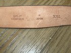 Sir Walter Raleigh Brass Belt Buckle 1978 Bergamot Brass Works Split Cowhide 32 — photo 4
