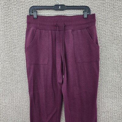 ATHLETIC WORKS Girl's Purple Leggings Drawstring Pockets Size S/CH (4-6)