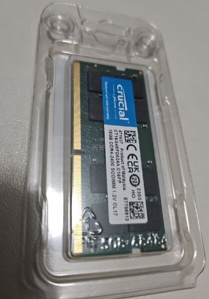 Crucial kit 32GB (2* 16GB) 2RX8 PC4-19200 DDR4 2400MHz RAM SODIMM