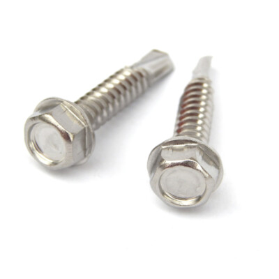Hexagon head sheet metal drilling screws V2A stainless steel A2 stainless DIN 7981 b