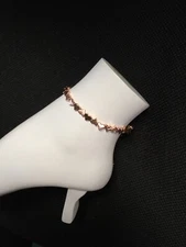 ROSE GOLD HEARTS DESIGN 10 INCH ANKLET/ANKLE BRACELET