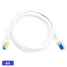 CAT 7 High-Speed Ethernet Cable - White, Round