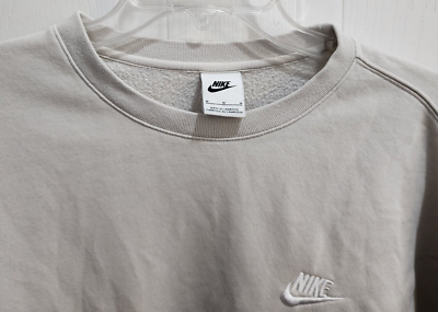 nike beige spellout sweatshirt
