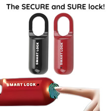 Fingerprint Padlock, USB Rechargeable Thumbprint Lock for Luggage 2pc 