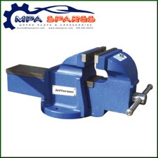 JEFFERSON 8" HEAVY DUTY BENCH VICE - PRE-DRILLED BASE FOR TABLE / BENCH MOUNTING