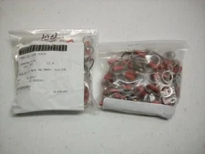 200 Pieces 3/8" Red Insulated Ring Terminal Lug Connectors 22-18 Gauge Military