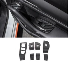 ABS Carbon fiber Inner Window Switch Panel Cover Trim For Mazda CX-30 CX30 20-22