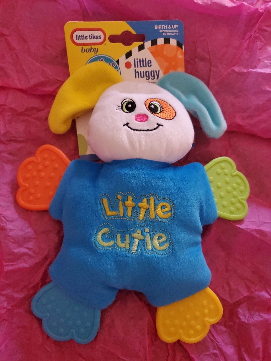 Little Tikes Baby Little Huggy Cutie Puppy Dog Plush Teether Toy 2006 NOS NWT