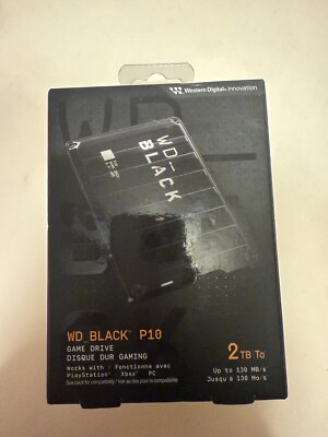 Western Digital WD_Black P10 Game Drive WDBA2W0020BBK-WES1 - Factory Sealed!