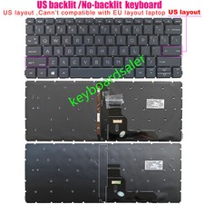 US No-Palmrest Keyboard For HP ProBook 430 G8,435 G8,435R G8,ZHAN 66 PRO 13 G4