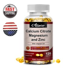 Calcium Magnesium Zinc with Vitamin D3 Strong For Bone Health Muscle Improvement