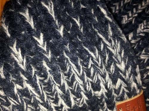 Bickley + Mitchell Men's Knit Scarf Navy/White - Picture 6 of 7