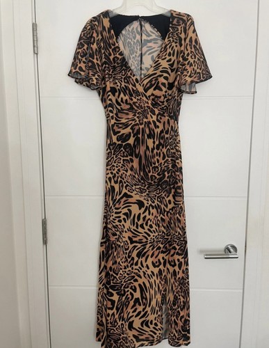 Asos design petite leopard dress size 12 - Picture 3 of 6