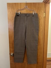 Lauren Ralph Lauren Thoroughbred Print Pants Equestrian Tan Multi Vintage NWT 16